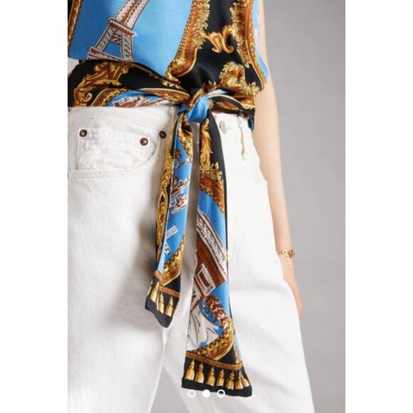 Anthropologie Tiny Paris Postcard Tie Wrap Tank - Picture 3 of 3